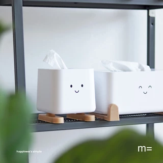 MinimalSculpt 🏠กล่องทิชชู่น่ารัก Bear & Friends ทรงสีเหลี่ยมจตุรัส ที่ใส่ทิชชู่ม้วน ทิชชู่ป๊อป-อัพ ทิชชู่มินิแพค minimal