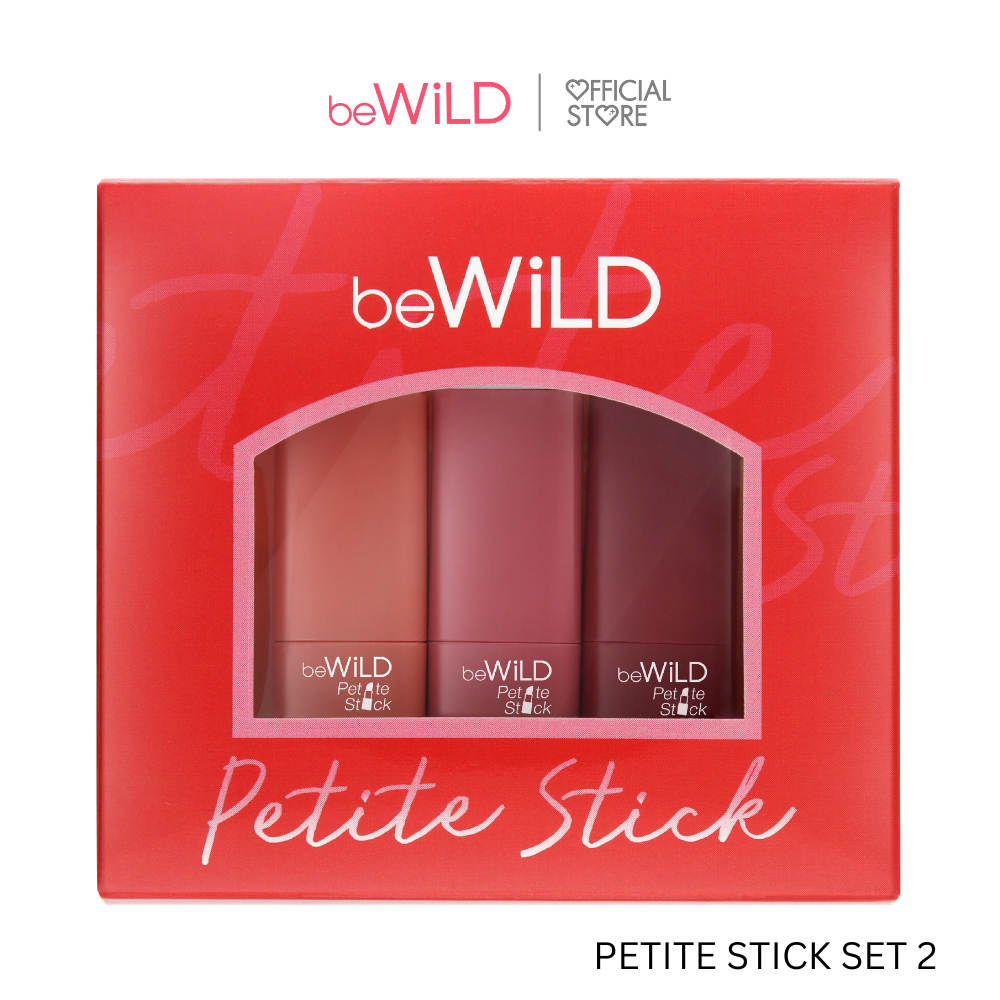 beWiLD PETITE STICK SET ลิปสติกไซส์มินิ 3 โทนสี