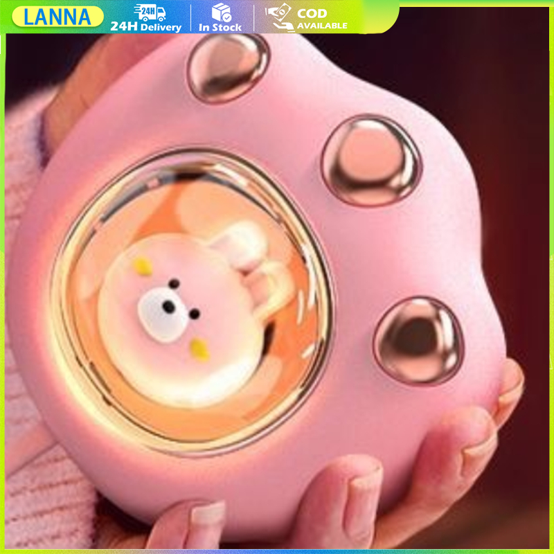 เครื่องทําความร้อนมือ แบบชาร์จ USB ถุงอุ่นมือ ที่อุ่นมือ  รูปอุ้งเท้าแมวน่ารัก แบบพกพา  บริการหลังการขายดี - รูปที่ 6