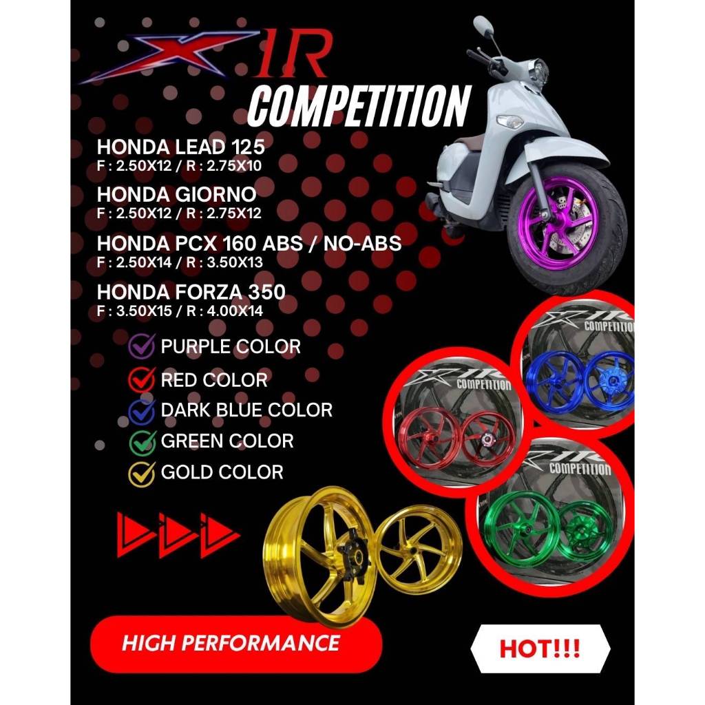 ล้อ CNC MAG X1R COMPETITIONสำหรับ GIORNO