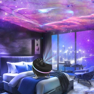 Qimedo 4K เครื่องฉายท้องฟ้าจำลอง เครื่องฉายดาว โคมไฟโปรเจคเตอร์ Galaxy ภายในบ้าน เครื่องฉายรูปดาว ของขวัญปีใหม่ ห้องนอน
