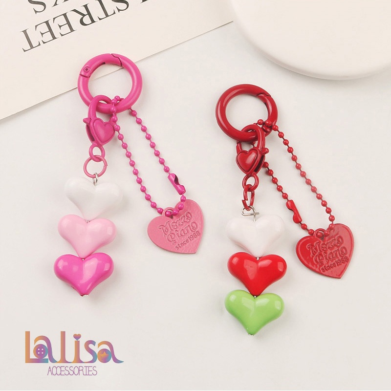 พวงกุญแจลายหัวใจน่ารักฟรุ้งฟริ๊ง alloy keychain Q989 ราคา ถูกที่สุด ดีลบีเคเค แกลเลอรีภาพที่ 8