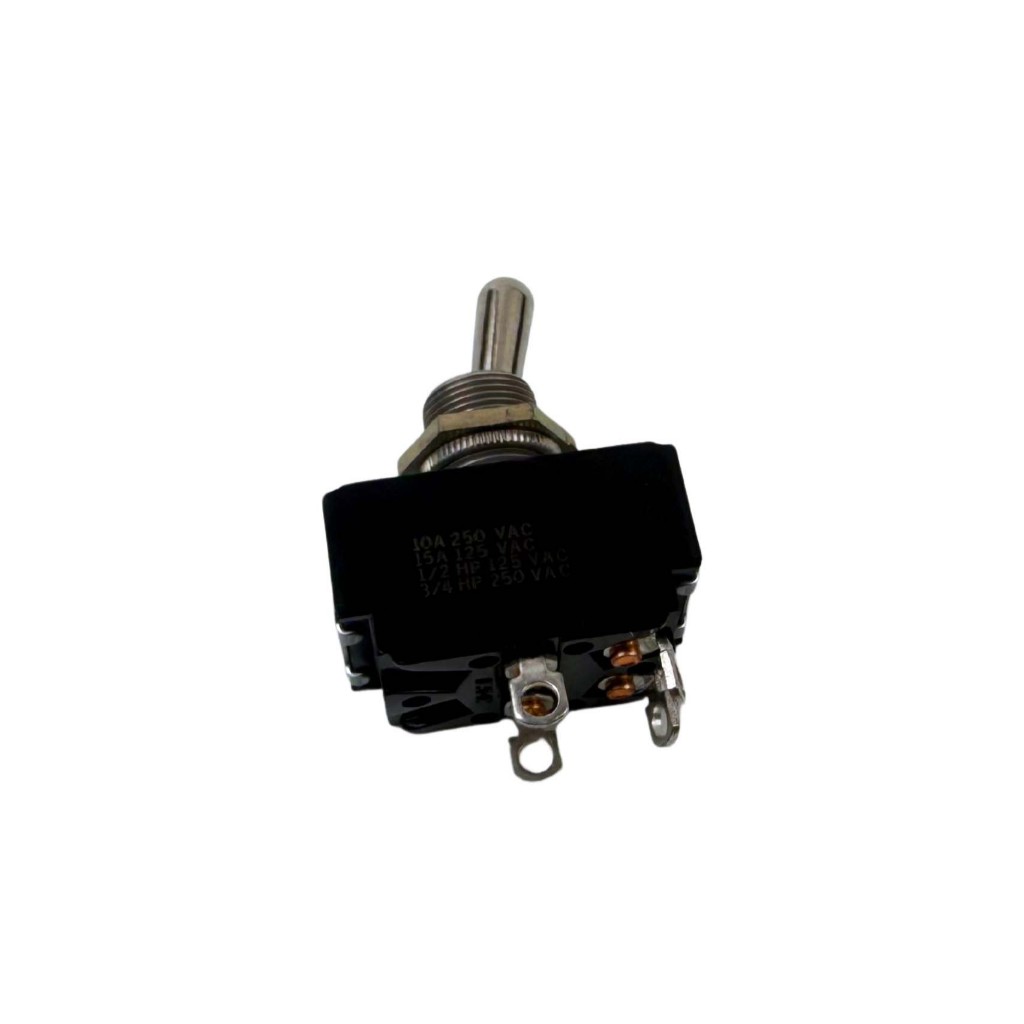 Toggle Switch, 10A 250VAC/15A 125VAC, Single Pole, Black