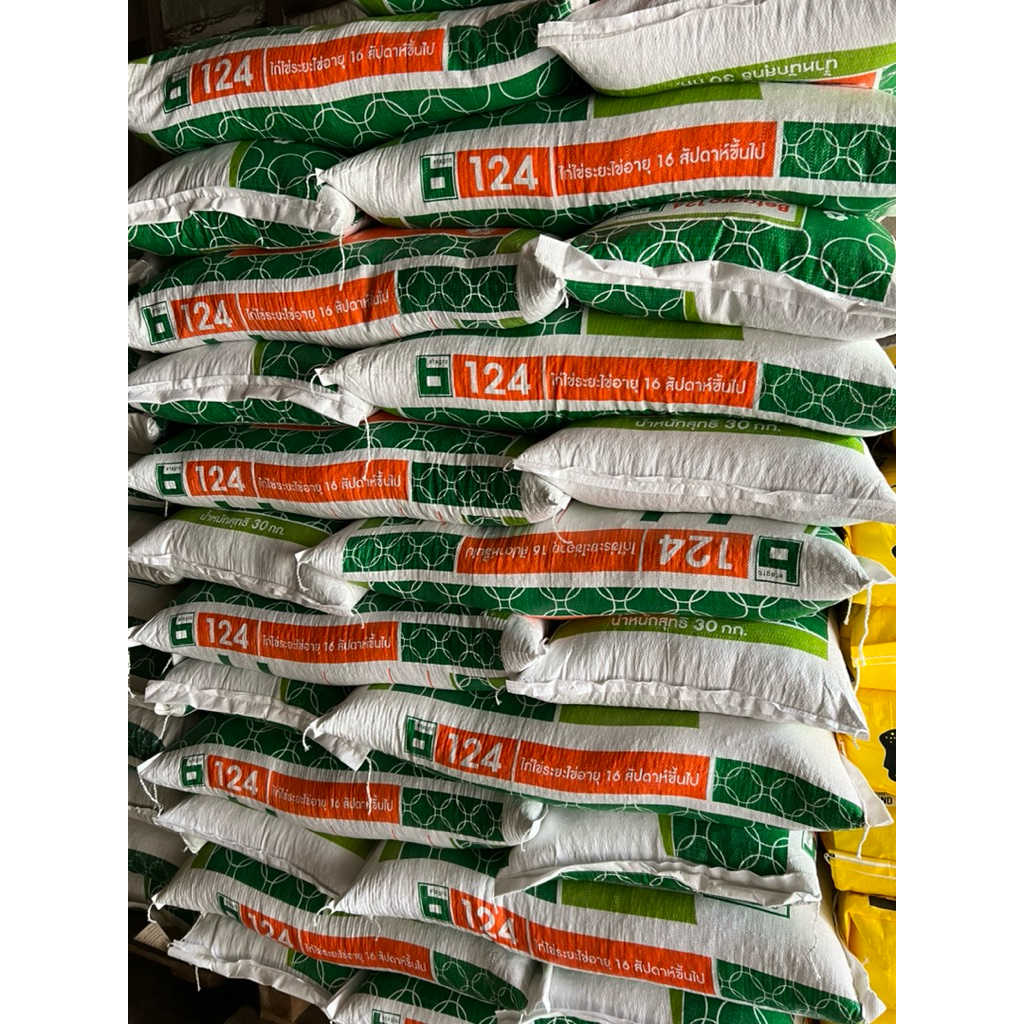 อาหารไก่ไข่ 124L อาหารไก่ไข่ 16 สัปดาห์ขึ้นไป โปรตีน 17% 30kg