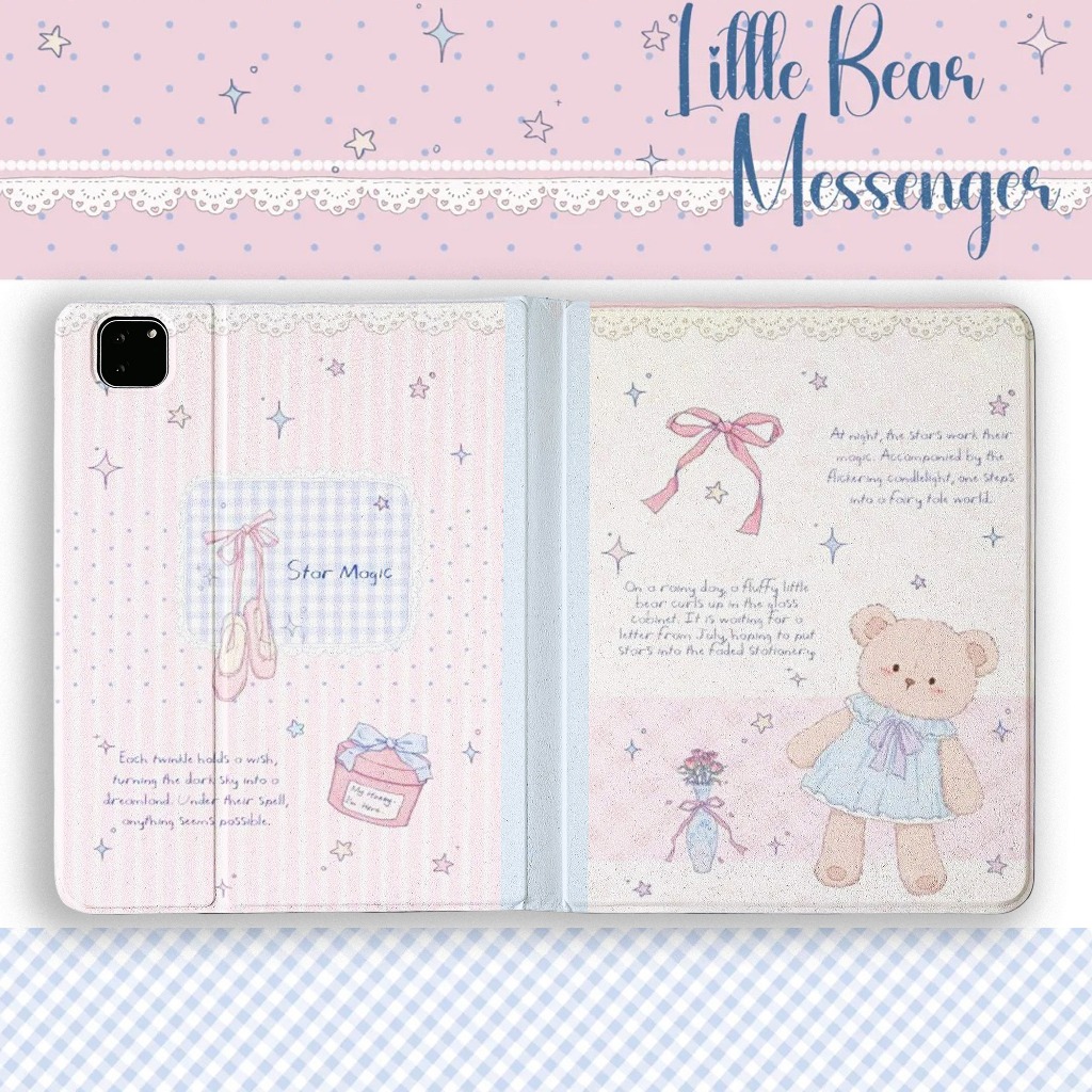 ✨พร้อมส่ง✨เคสไอแพด bow-knot หมี Gen9 Air8 11 Gen11 Pro11 Air7/6 11 น่ารัก เคสiPad Gen10 Air5 Mini7