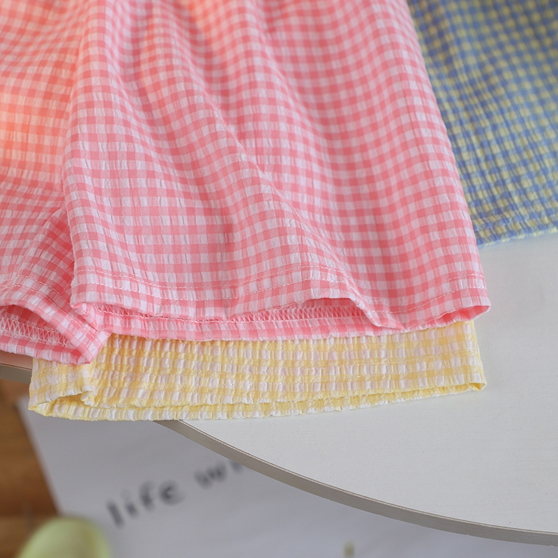 กางเกงขาสั้นเด็ก กางเกงลำลองเด็ก เอวยืด ลายสก๊อต ผ้าเบา แห้งเร็ว ใส่สบาย - รูปที่ 4