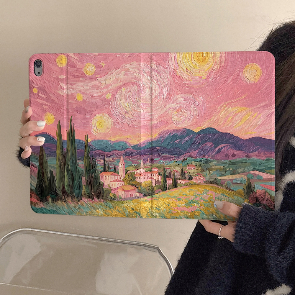 🚀จัดส่งจากกรุงเทพฯ🚀เคสipad Oil painting style Gen12/11 Pro13 Air7/6 11 Air5/4 10.9 เคสไอแพด Gen6/5