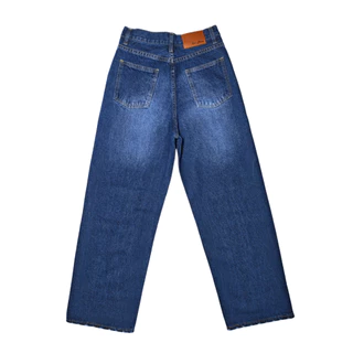 Live's Jorrom Jeans กางเกงยีนส์ ผู้หญิง เอวสูง ทรงกระบอกใหญ่ ผ้าไม่ยืด สีน้ำเงิน (SN:LJ1001/2)