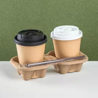 Boxjourney ถาดใส่แก้วน้ำ 2/4 หลุมแบบฉีก (ถาดรังไข่) (50ชิ้น/แพ็ค)