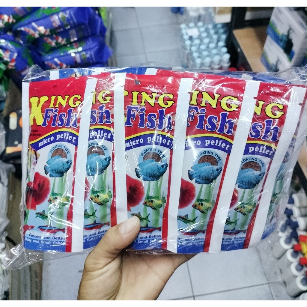 อาหารปลาสวยงาม king fish(คิงส์ฟิช) 60g ขายยกโหล 12 ถุง