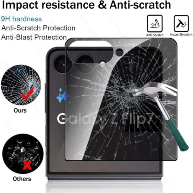 ฟิล์มกระจก Samsung Z Flip 7/z flip7/Flip 7 กระจกเต็มแผ่น ใส กันมอง 9H แบบใสไร้ขอบ ทัชลื่น พร้อมส่งไทยย - รูปที่ 4