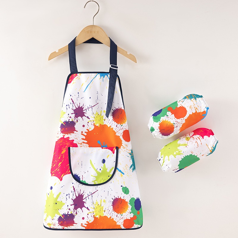 ShopAt.Two[AP-3169] ชุดผ้ากันเปื้อนสำหรับเด็ก กันน้ำ กันฝุ่น