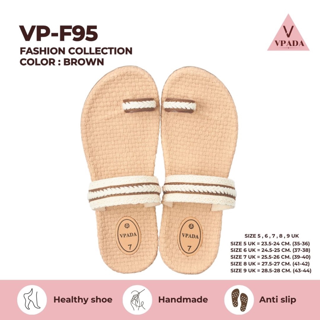 Vpada_sandals_VP-F95 Fashion Collection รองเท้าแตะชายหาดแบน รองเท้าแตะแฟชั่น