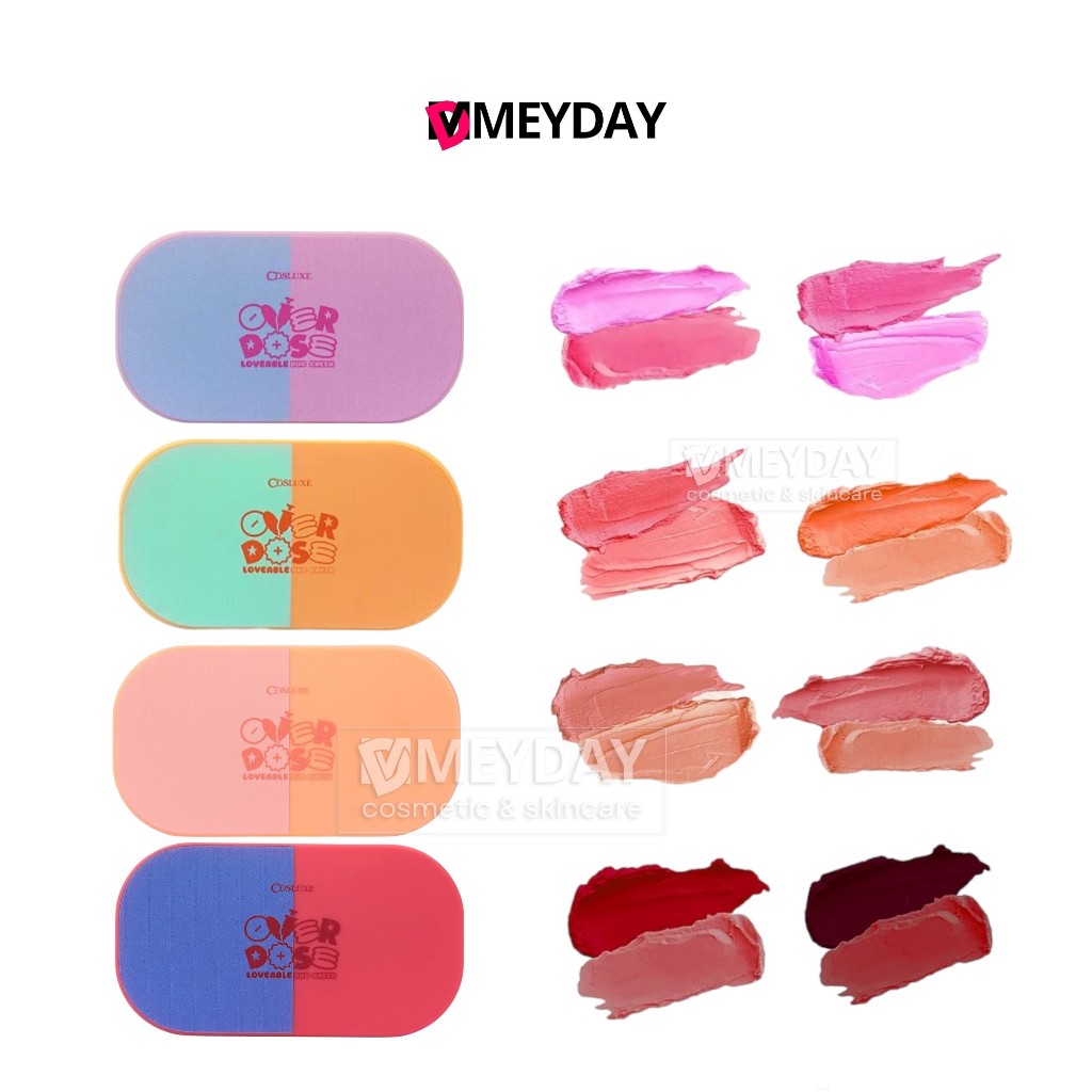 Cosluxe Overdose Loveable Duo Cheek คอสลุคส์ โอเวอร์โดส เลิฟเอเบิล ดูโอ้ ชีค บลัช 5g