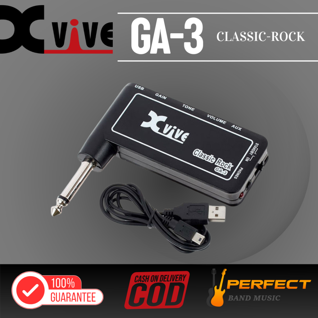 แอมป์ปลั๊กสำหรับกีตาร์ไฟฟ้า Xvive GA-3  Classic-Rock Amplug ของแท้ 100%