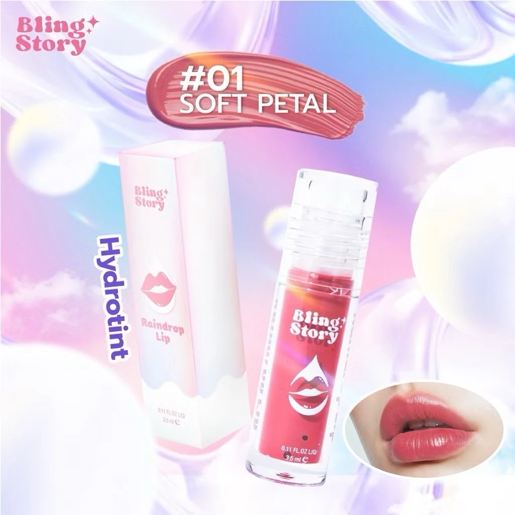 [1 แถม 1] BLINGSTORY Raindrop Lip ลิปสติกเนื้อน้ำ Hydro Tint บำรุงปาก “ติดทนนาน” ไม่หนักปาก ไม่เหนียวเหนอะหนะ thumbnail 5