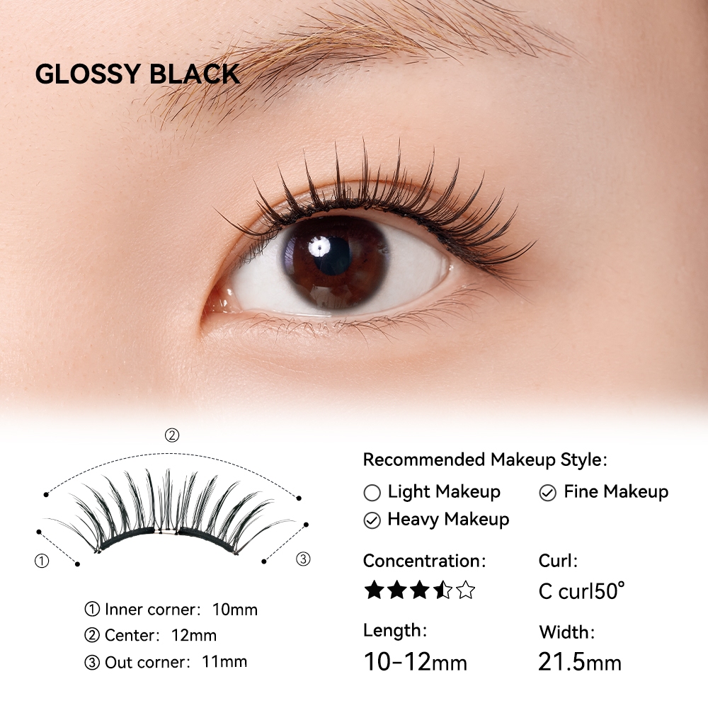 ขนตาแม่เหล็ก รุ่นดารากำลังฮิต  Wosado  Glossy Black พร้อมส่ง
