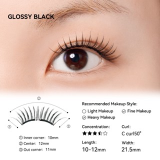 ขนตาแม่เหล็ก รุ่นดารากำลังฮิต  Wosado  Glossy Black พร้อมส่ง