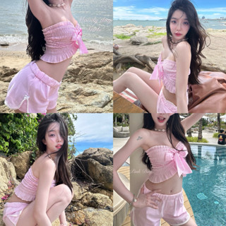 Moody Day ชุดเซ็ทเกาะอกผูกโบว์