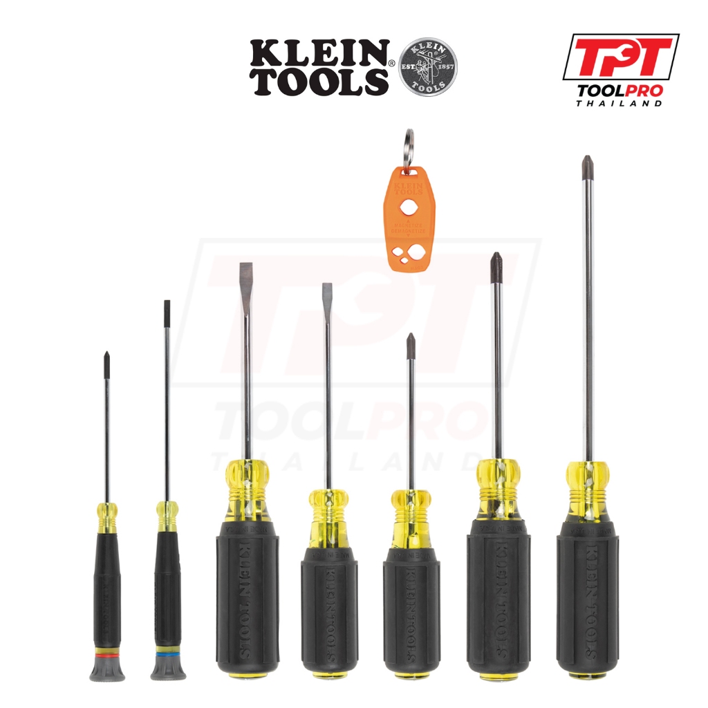 Klein Tools ชุดไขควง/เครื่องทำแม่เหล็ก All-Purpose Screwdriver Set, 8-Piece (85808)
