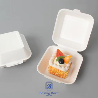 Baking barn (50ชิ้น) กล่องเบอร์เกอร์กระดาษสี่เหลี่ยม ฝาพับ กล่องอาหารกระดาษ
