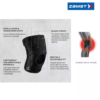 Zamst EK-5 ซัพเข่าแน่นรอบทิศ ซัพด้านข้าง + สายผีเสื้อ เพิ่มความแน่น แก้เข่าหลวม เหมาะกับนักวิ่ง บาส ของแท้ มี อย. ส่งไว