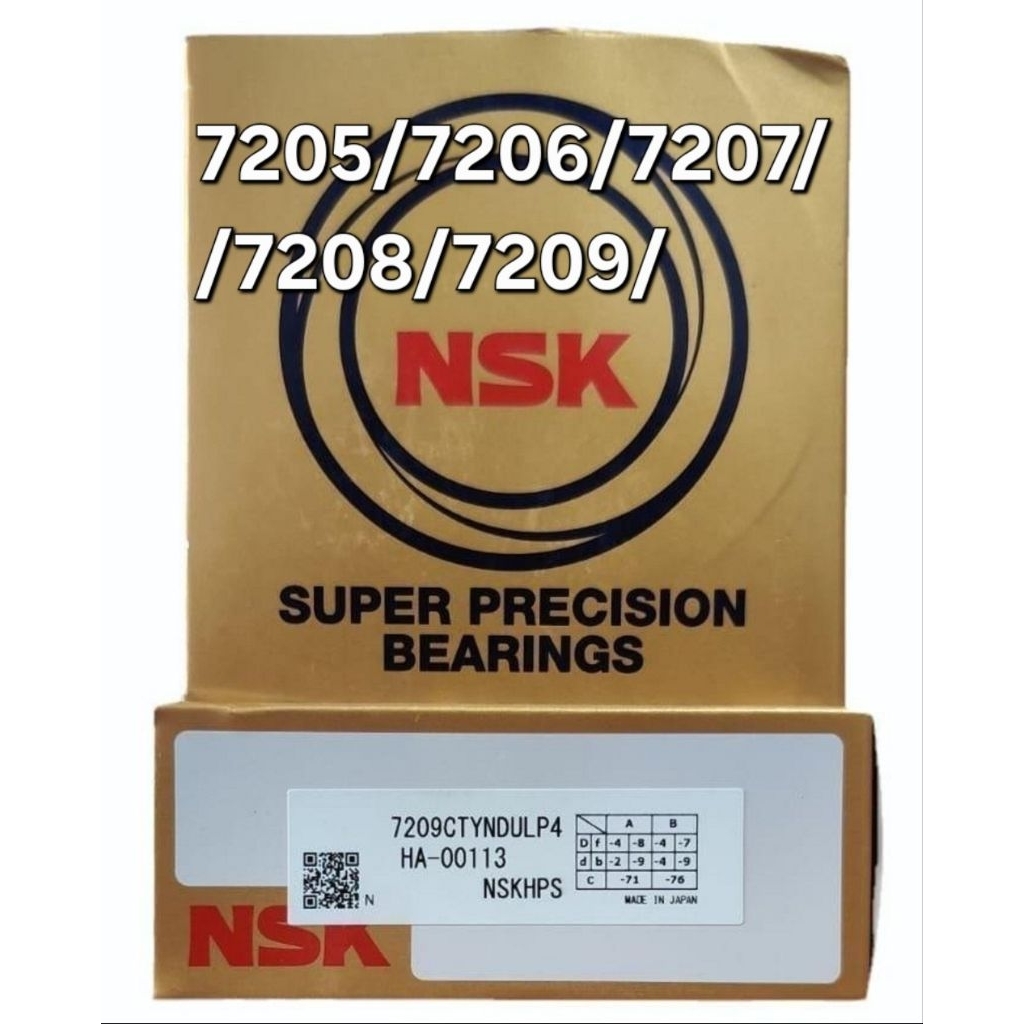 ญี่ปุ่น NSK นำเข้า 7205 7206 7207 7208 7209 CTYNSULP4 มุม Contact Bearing