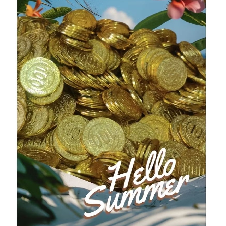 เหรียญทองพลาสติก ขนาด 3.8 ซม. จำนวน 100 เหรียญ พร้อมส่ง✨🥳🥳🥳