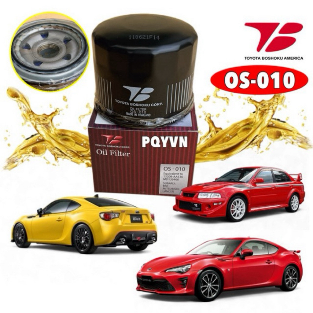TKD กรองน้ำมันเครื่อง Toyota Boshoku TOYOTA 86 FA20 BRZ 12-0N Mitsubishi Cedia E-CAR Lancer 4G18 4G9