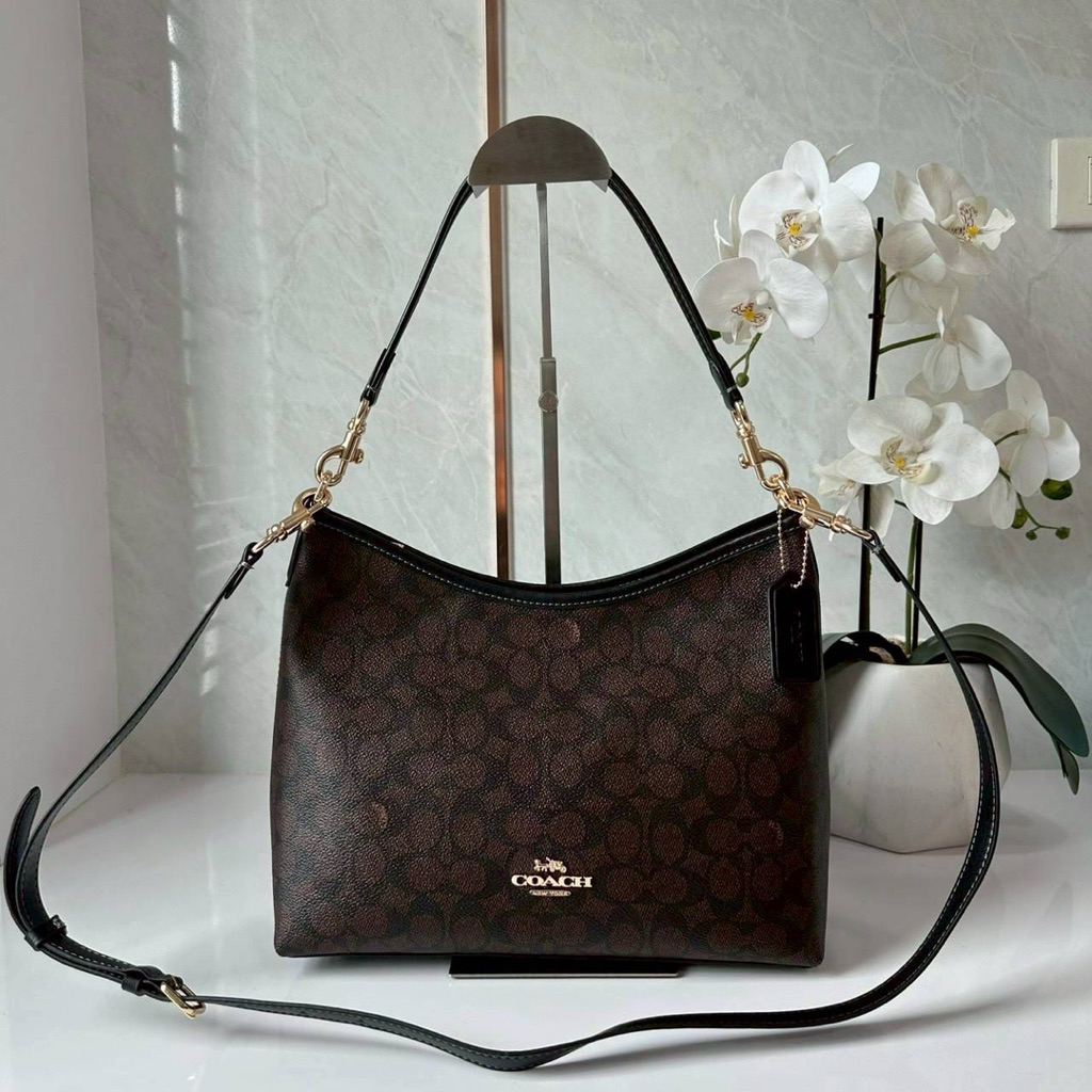 Coach CV975 Laurel Shoulder Bag In Signature Canvas