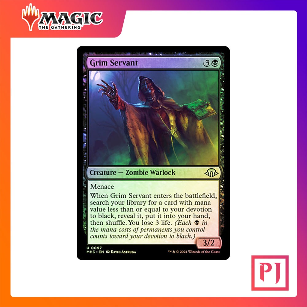 [MTG] Grim Servant [MH3] [BLACK] [UNCOM] [FOIL] [ENG] (การ์ดเมจิค / Magic the Gathering)