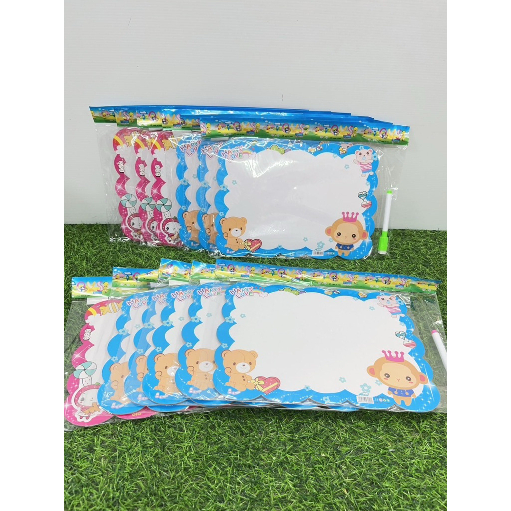 < ยกโหล 12 อัน> กระดานไวท์บอร์ด ของเล่นเด็ก ขนาด 20*30 ซม พร้อมส่ง