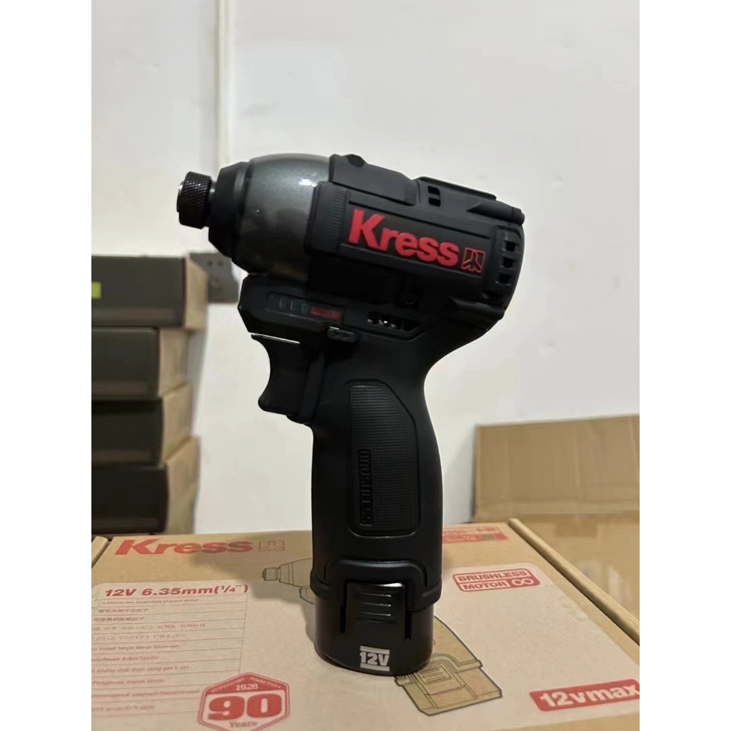 Kress KU203 สว่านกระแทกไร้แปรงถ่าน 140N.m แรงบิดสูง 20V ใช้กับรถ/ไม้/ช่างมืออาชีพ