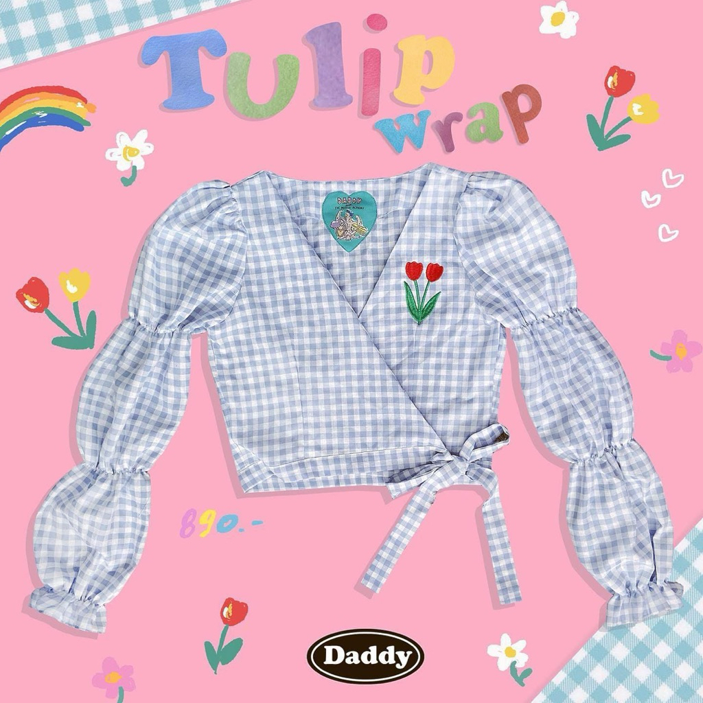 ส่งต่อ Daddy tulip wrap top โอนตรง 320 (shop890)