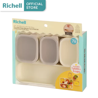 Richell(ริเชลล์)T.L.I Easy Scoop Silicone Cup & Plate Set
