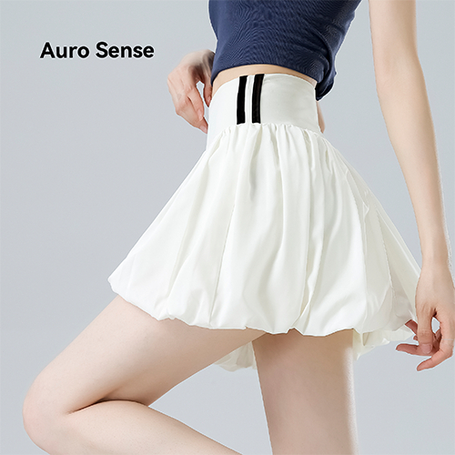 Auro Sense กระโปรงสั้น ออกกำลังกาย สำหรับ ผู้หญิง มีจีบข้าง เหมาะสำหรับ กอล์ฟ เทนนิส และกีฬาอื่นๆ เอวยางยืด 4 color