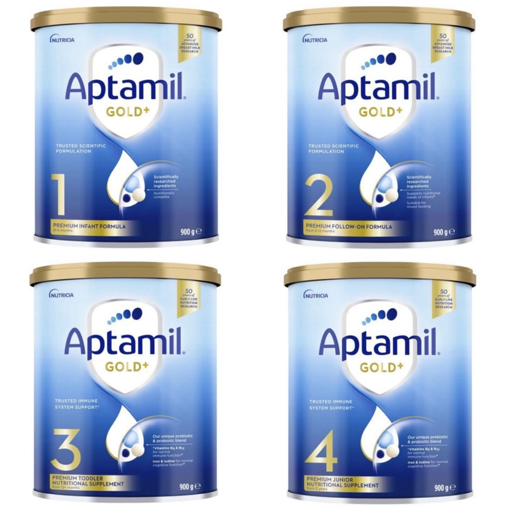 พร้อมส่ง 👶🚛 นมผง Aptamil® Gold+ 900g stage 1, stage 2, stage 3
