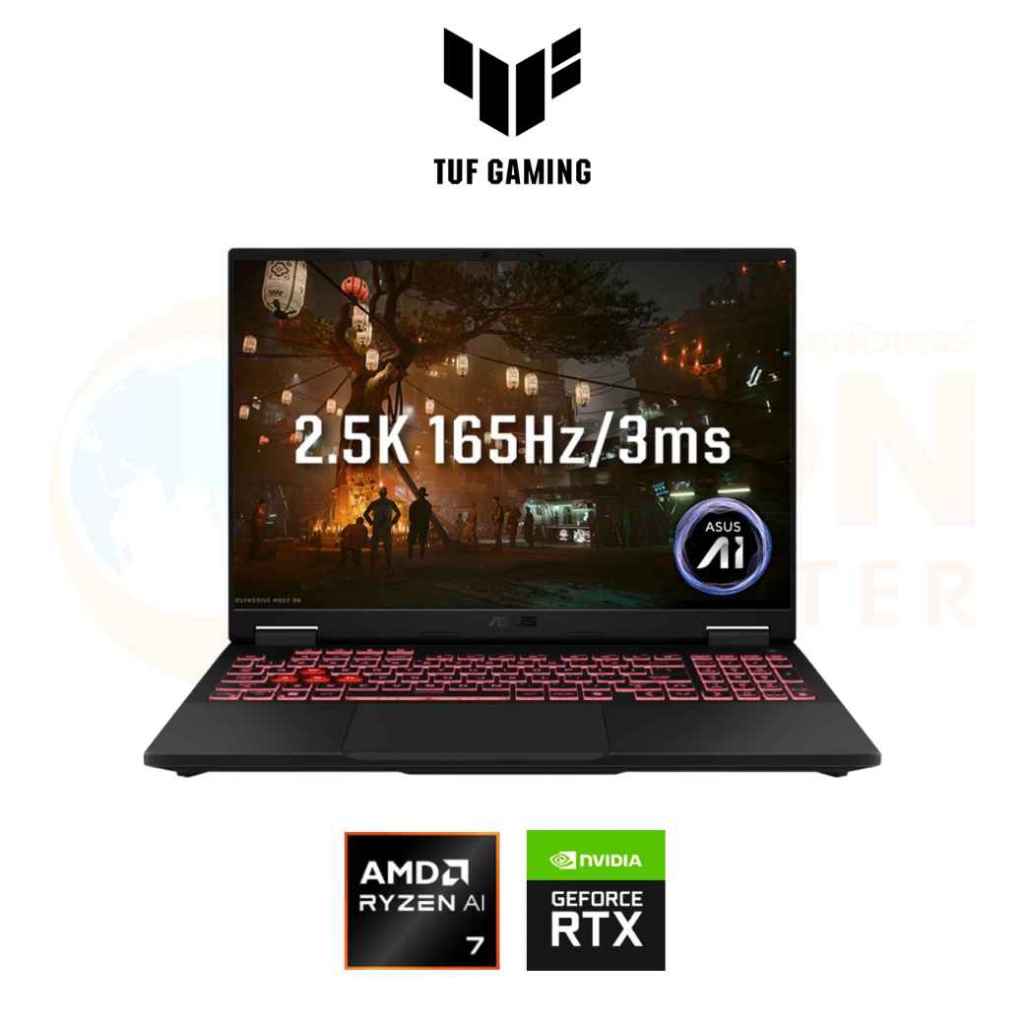 ASUS TUF GAMING A16 FA608UM-QT027W NOTEBOOK (โน้ตบุ๊ค) AMD RYZEN 7 260 / RTX 5060 / 16GB / 512GB / W
