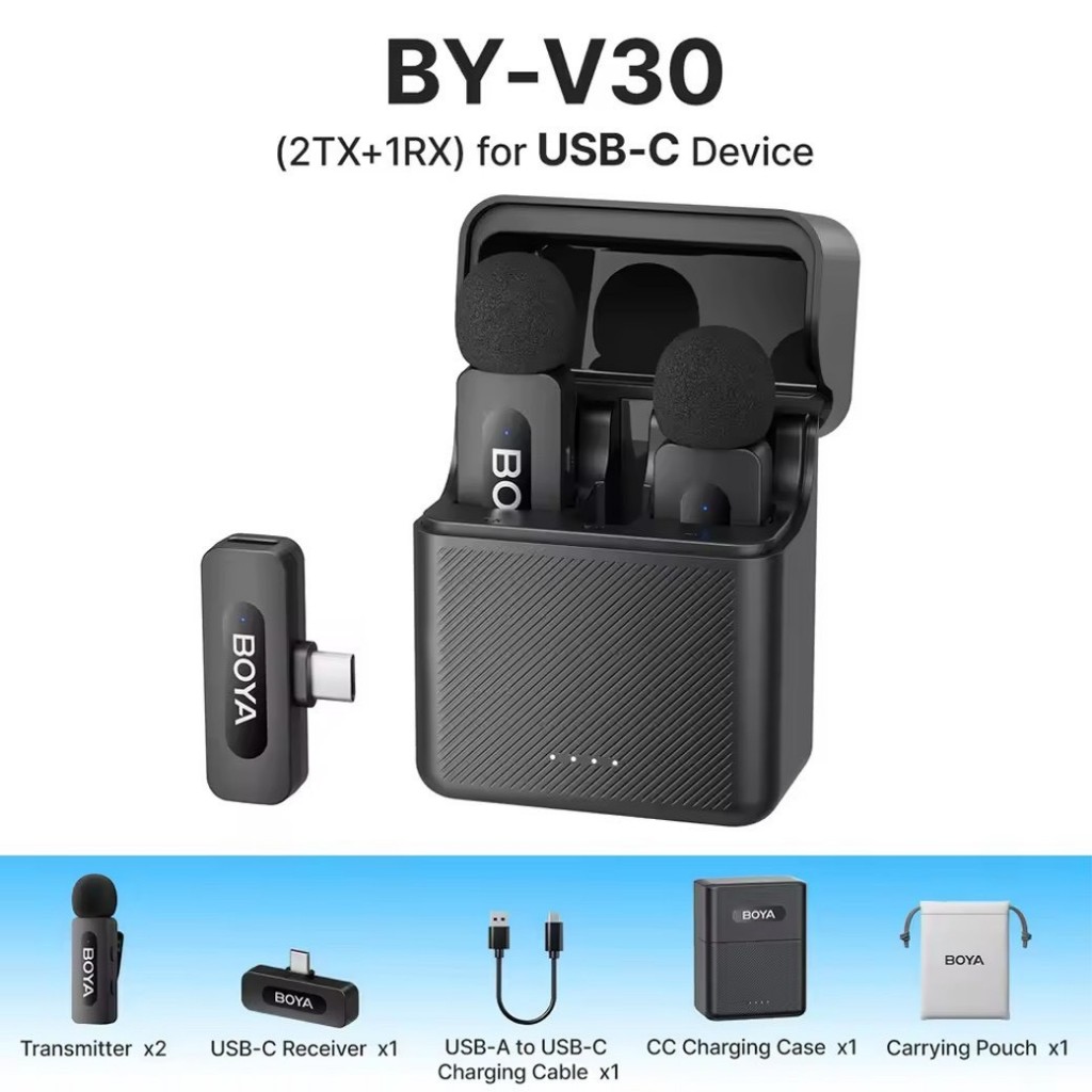ไมค์ BOYA BY-V3/ V30 Mini Wireless ประกันศูนย์ 2 ปี