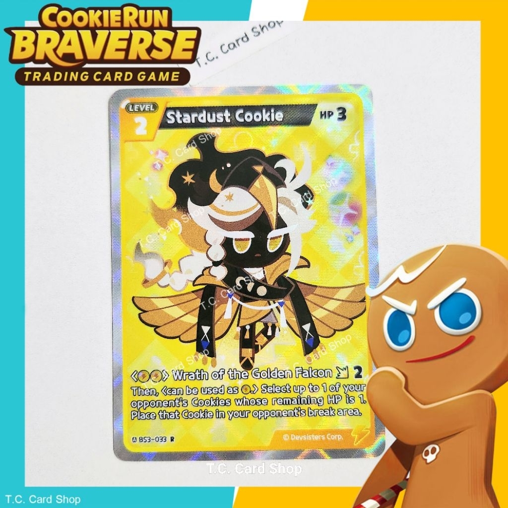 Stardust Cookie ฟอยล์ R - BS3-033 - การ์ดคุ้กกี้รันภาษาอังกฤษ (สีเหลือง) Cooking Run Braverse