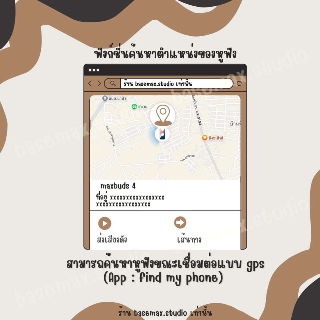 หูฟังบลูทูธ Max 4 เบสแน่น เสียงชัด ANC แถมเคส มีรับประกันสินค้า รูปที่ 2