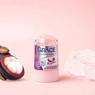 (กล่องx12) Grace Crystal deoderant สารส้มระงับกลิ่นกาย เกรซ ทารักแร้ โรลออนสารส้ม ดับกลิ่นเต่า 70 กรัม