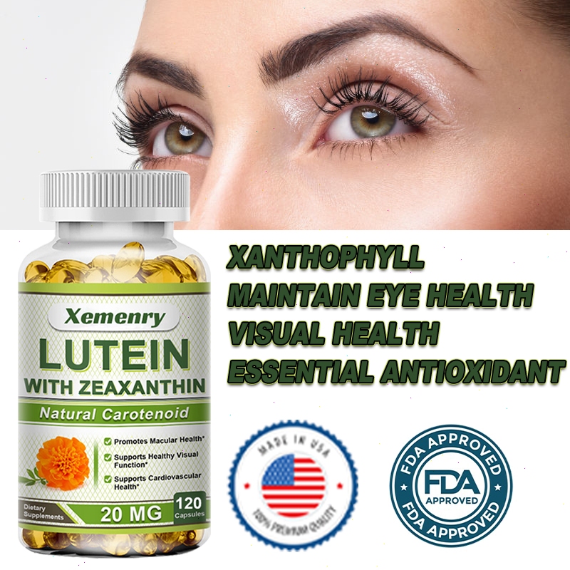 ลูทีนผสมซีอาแนธินและคาโรทีนธรรมชาติ - เสริมสุขภาพหัวใจและหลอดเลือด, ฟังก์ชันสายตา - 30/60/120 แคปซูล