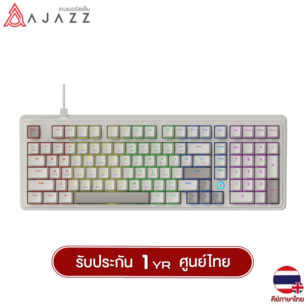 AJAZZ AK980 Wired Gasket Rainbow Mechanical คีย์บอร์ด รูปที่ 2