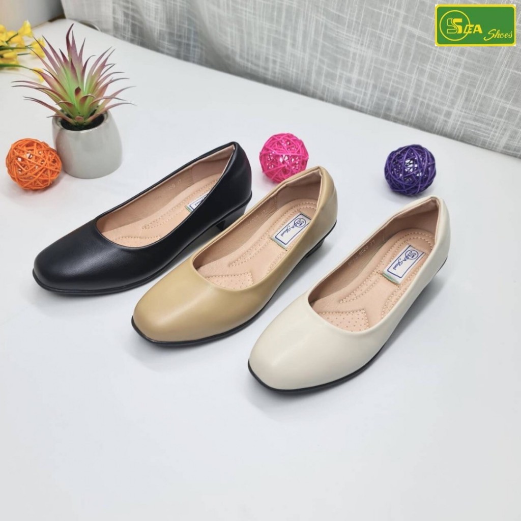 SEA Shoes(ซีชูส์) 9653-020 รองเท้าคัทชูส้นสูง หัวตัด ใส่ทำงาน รับปริญญา
