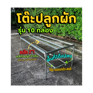 โรงเรือนปลูกผักไฮโดรโปนิกส์ สำเร็จรูป สำหรับวางกล่องโฟม ติดตั้งง่าย ไม่เป็นสนิม มีขนาดให้เลือก 10-30 กล่อง