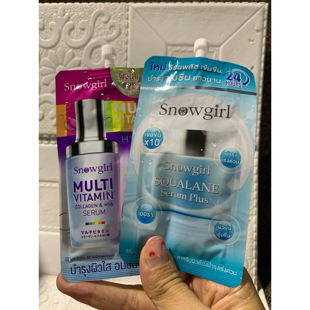Snowgirl สโนว์เกิร์ล มัลติวิตามน คอลลาเจน แอนด์ ไฮยา เซรั่ม บำรุงผิวใสอมชมพูชุ่มชื้น พร้อมส่ง