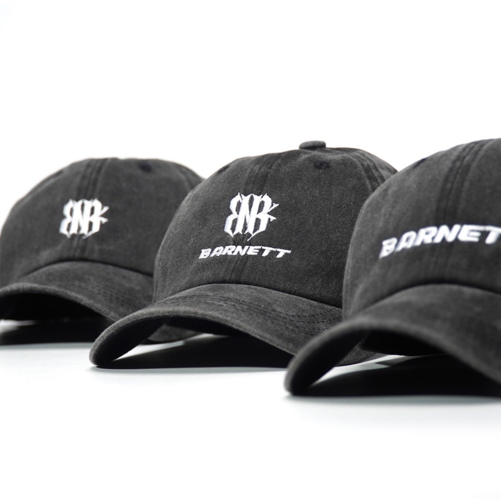 BARNETT GAP หมวกแก๊ป หมวกสีดำฟอก หมวกฟอกวินเทจ ทรงสวย ปรับขนาดได้