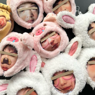 พวงกุญแจสกรีนรูปหน้าใส่หมวกการ์ตูน ของขวัญสุดพิเศษ