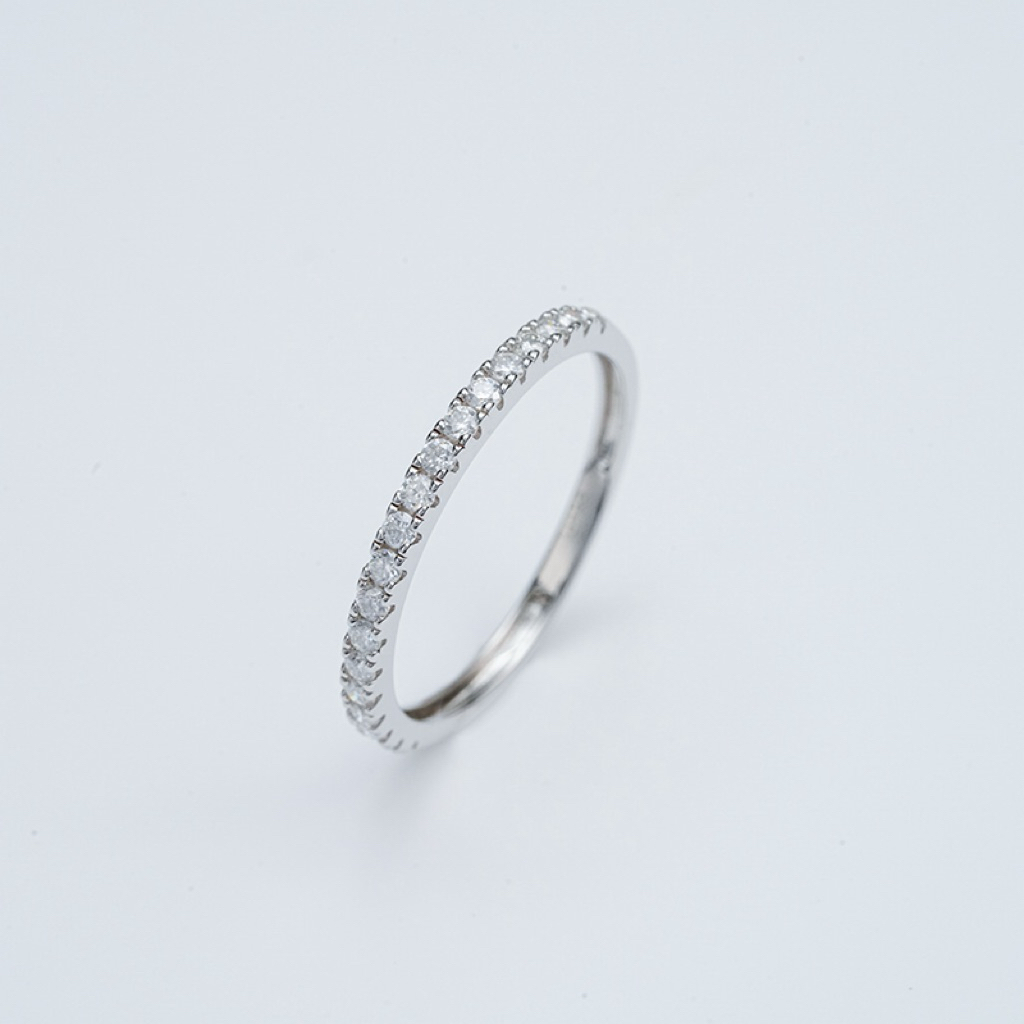 R05  925 Sterling Silver Moissanite Ring-Flowing Melody